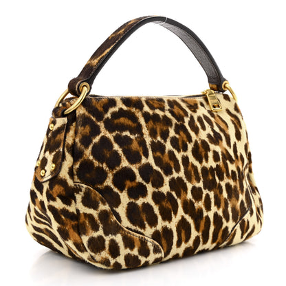 Prada Calf Hair Leopard Print Bag Avorio 3 of 14