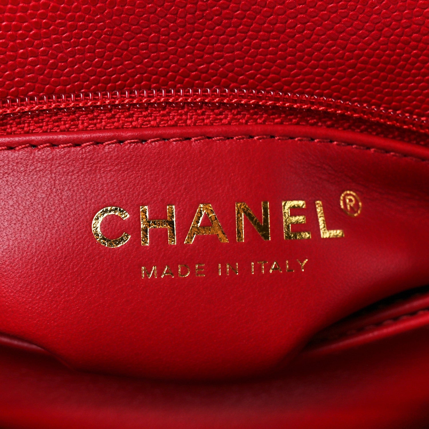 Chanel Caviar Quilted Mini Coco Handle Flap Red 6 of 10