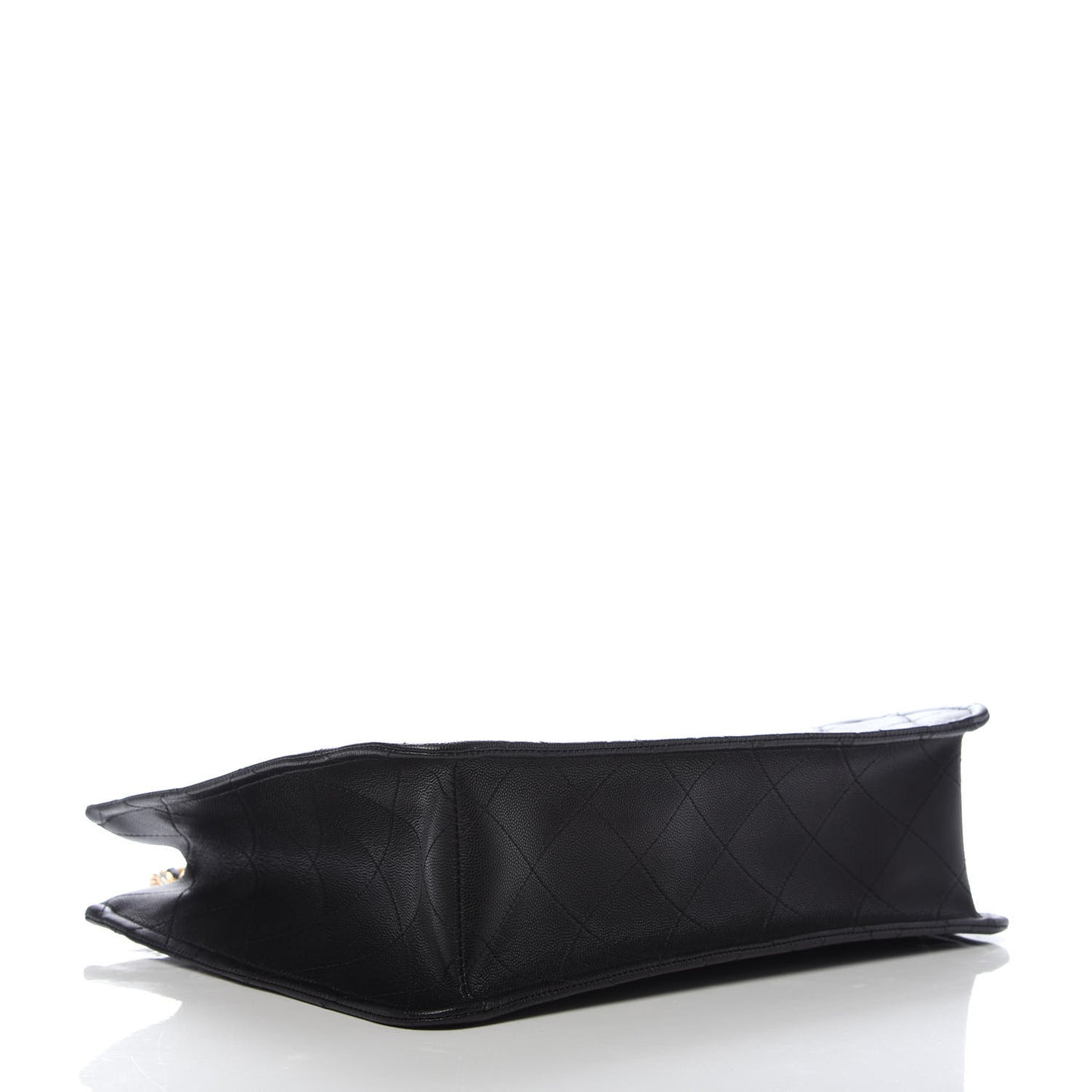Caviar Quilted Sweet Classic Shopping Tote Black
