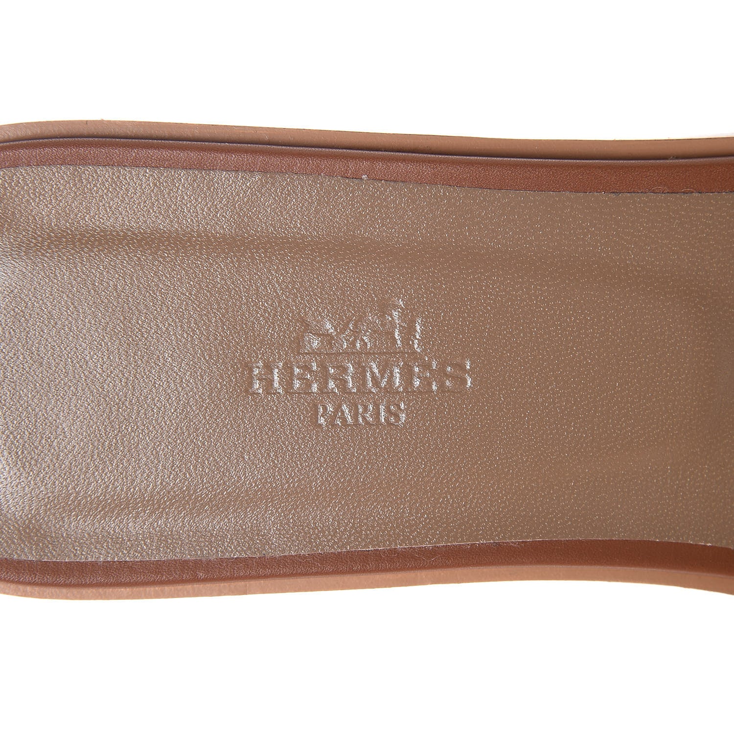 Hermes Box Calfskin Oran Sandals 41.5 Gold 6 of 8