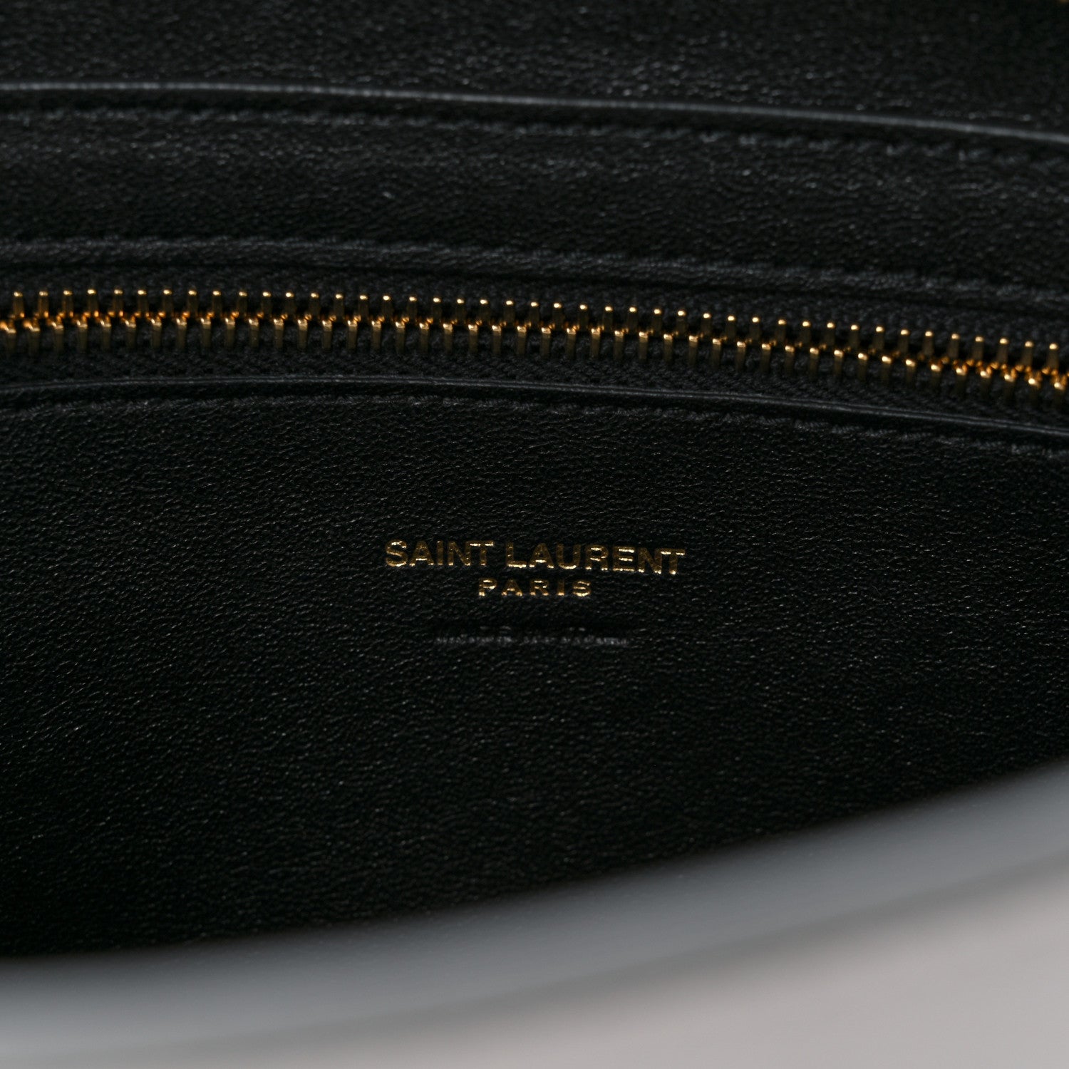 Saint Laurent Calfskin Small Monogram Cabas White 6 of 10
