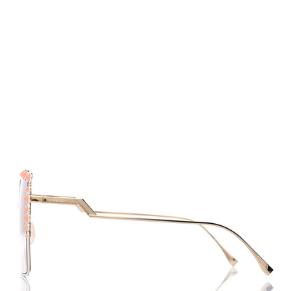 Fendi Square Dots Sunglasses FF 0259/S Gold 3 of 6