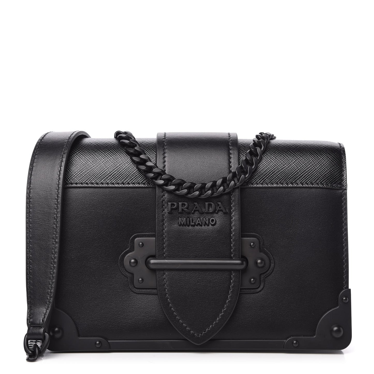 City Calfskin Saffiano Cahier Bag Black