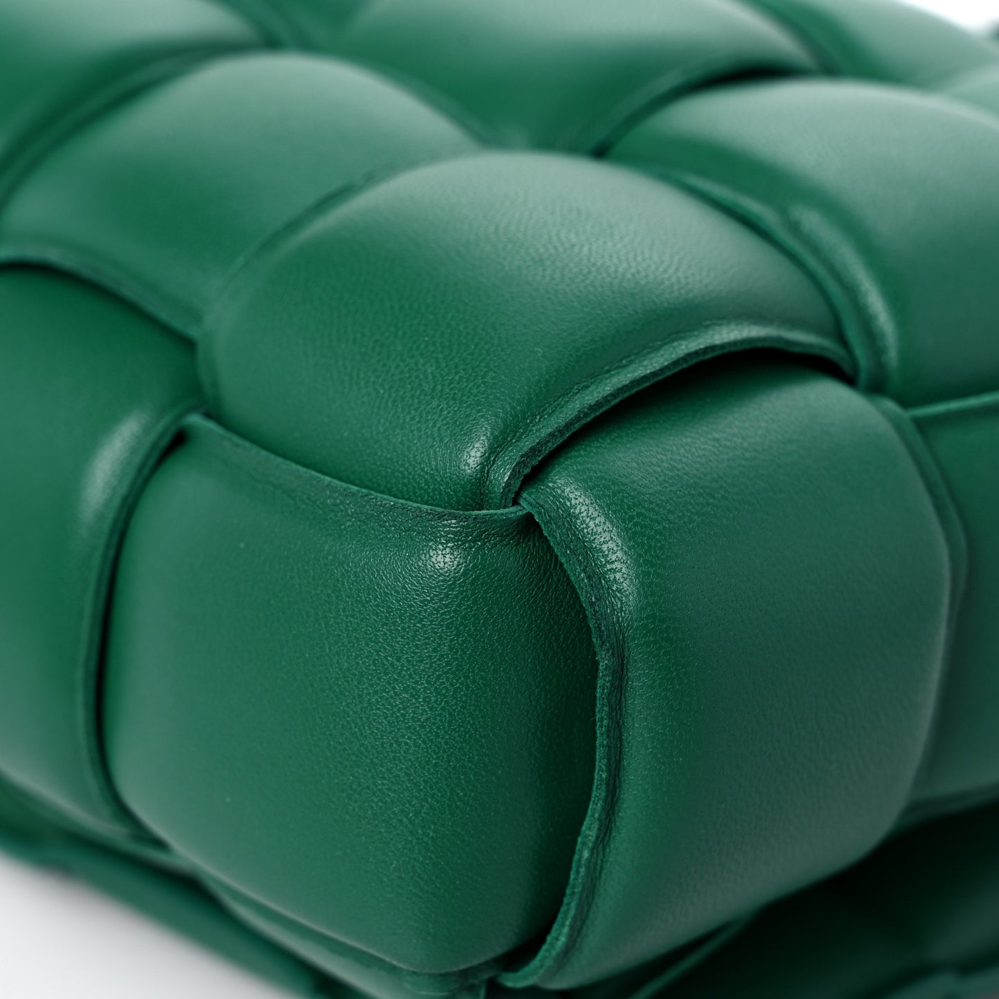 Nappa Maxi Intreccio Padded Cassette Crossbody Bag Racing Green