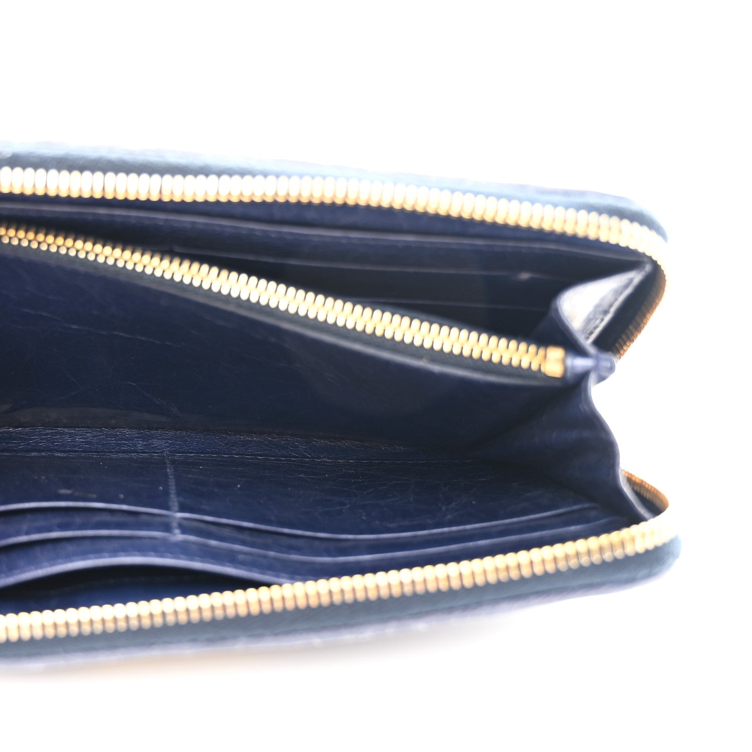 Miu Miu Nappa Matelasse Lux Zip Around Wallet Bleuette 6 of 8