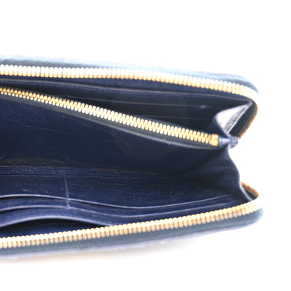Miu Miu Nappa Matelasse Lux Zip Around Wallet Bleuette 6 of 8