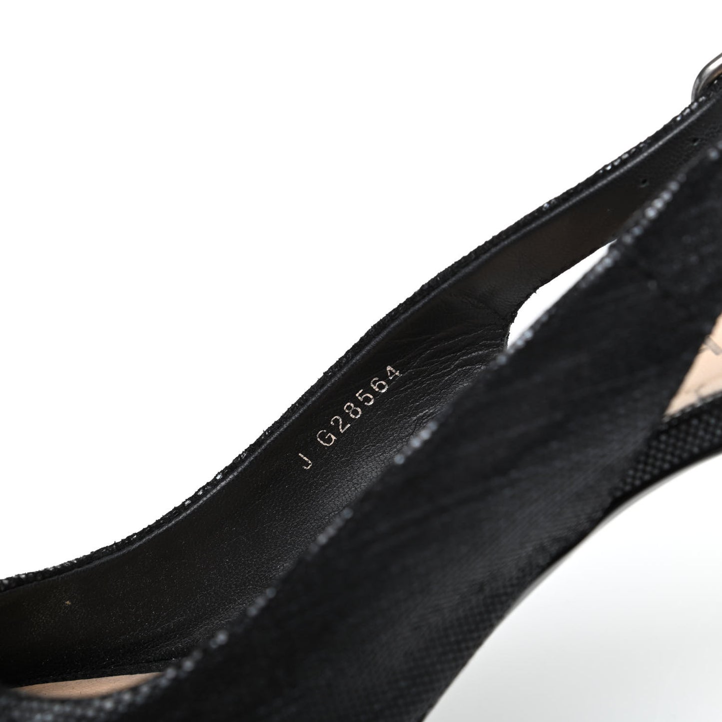 Shimmer Fabric Peep Toe Slingback Pumps 39 Black