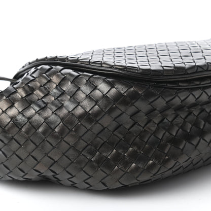 Bottega Veneta Metallic Nappa Intrecciato Crossbody Flap Bag Steel 6 of 10