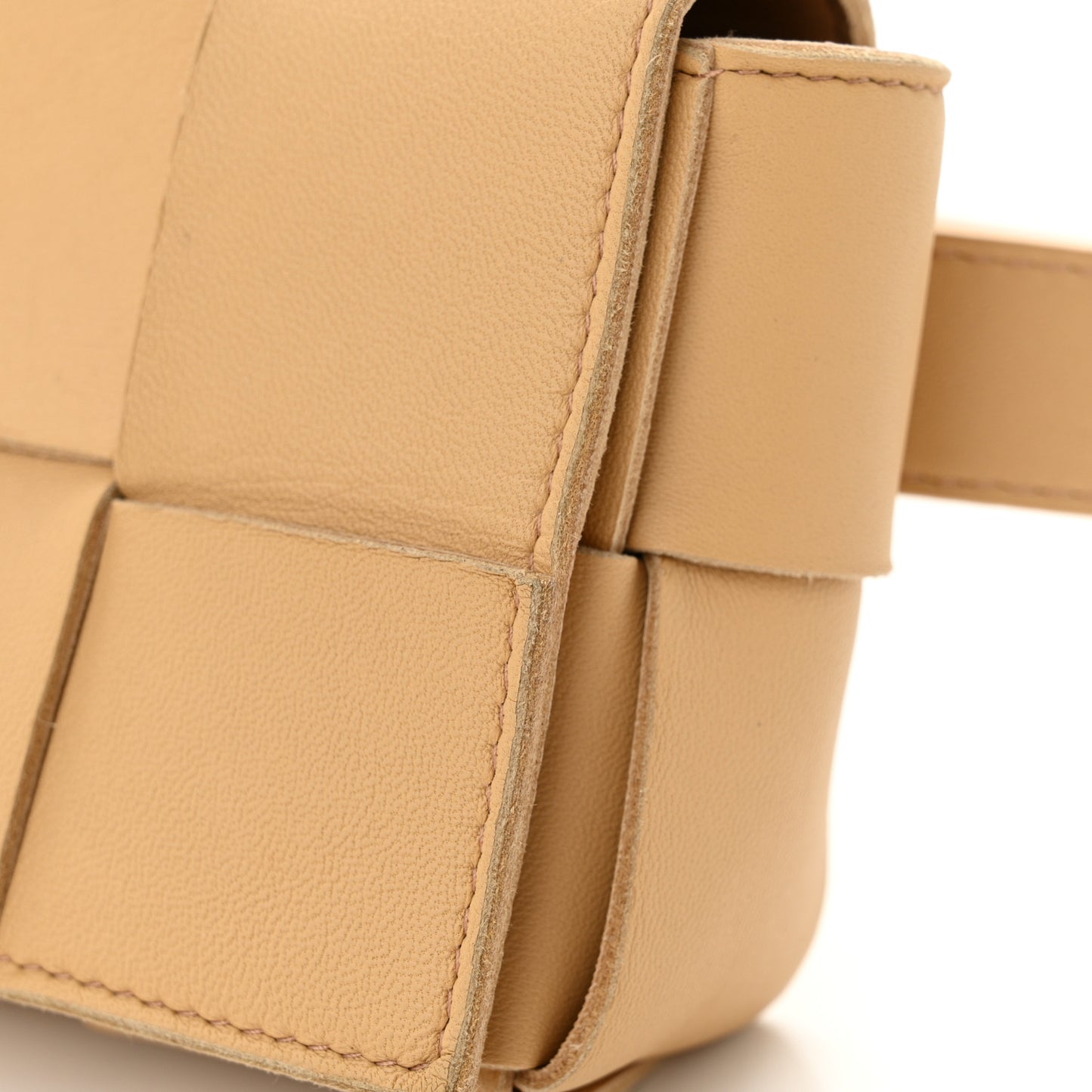 Nappa Maxi Intreccio The Belt Cassette Bag Almond