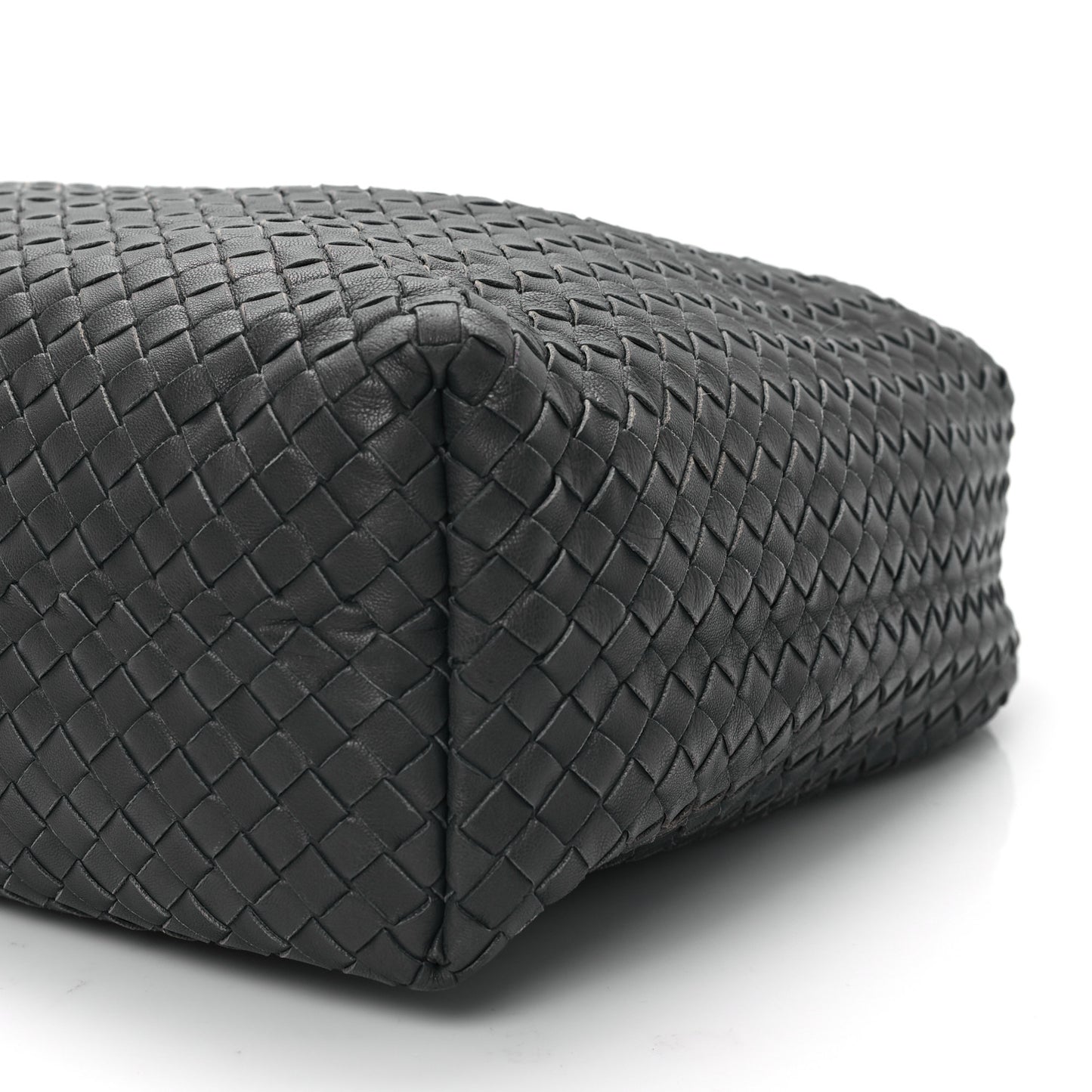 Nappa Intrecciato Pyramid Hobo Ferro Gray