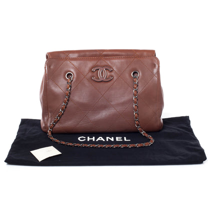 Chanel Calfskin Large Hamptons Shopping Tote Brown 9 of 9