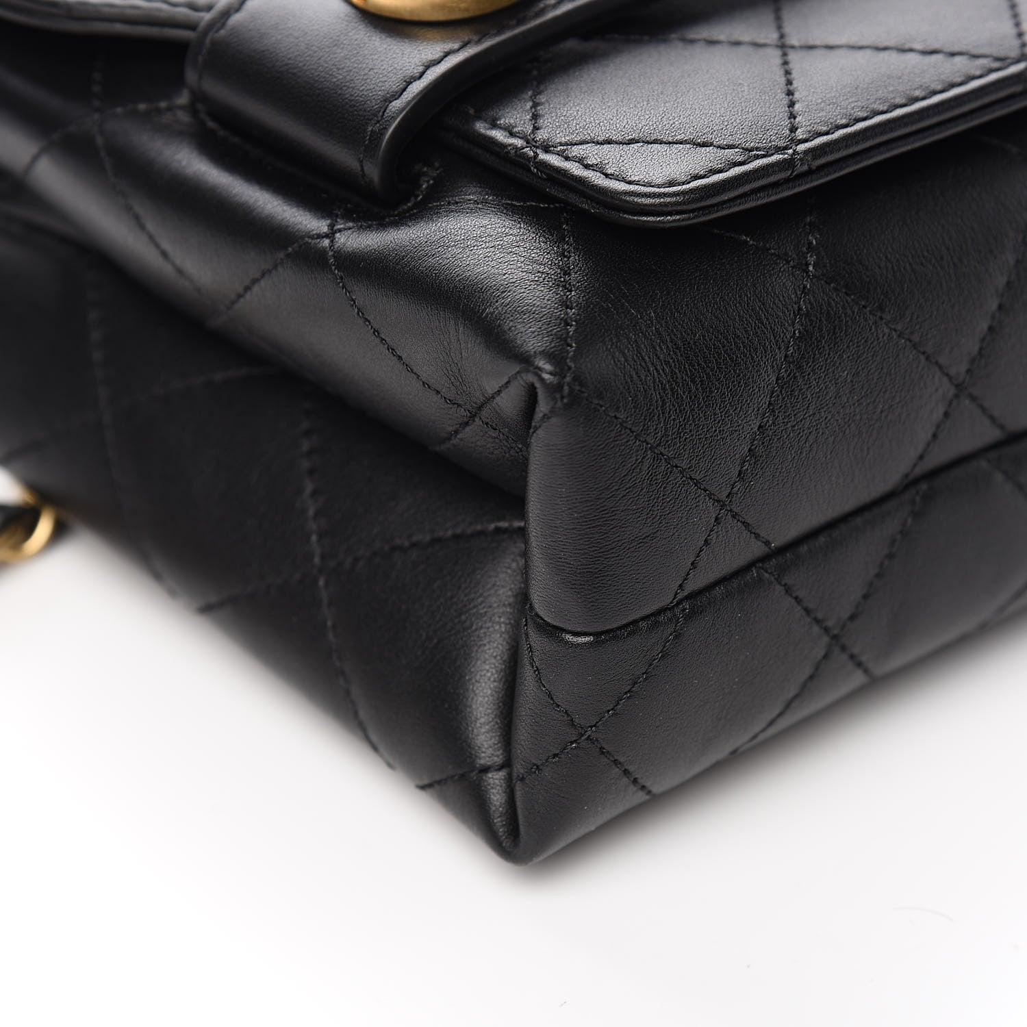 Chanel Calfskin Quilted Enchained Flap Black 12 of 15