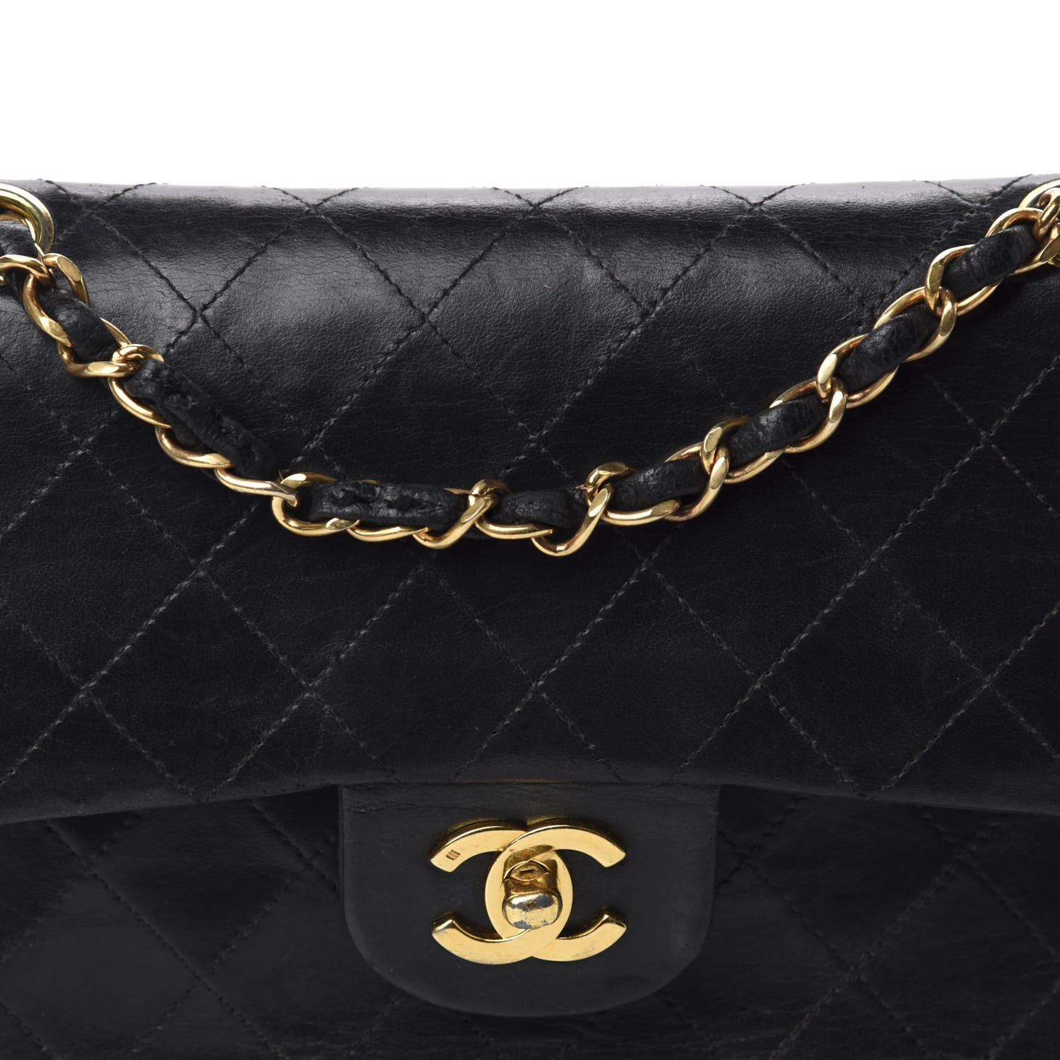 Chanel Lambskin Quilted Small Double Flap Black 15 of 15