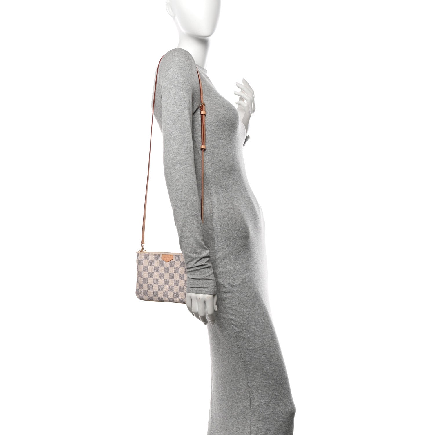 Louis Vuitton Damier Azur Double Zip Pochette 2 of 11