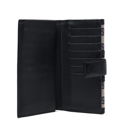 Gucci Monogram Vintage Web Continental Wallet Navy Blue 3 of 5