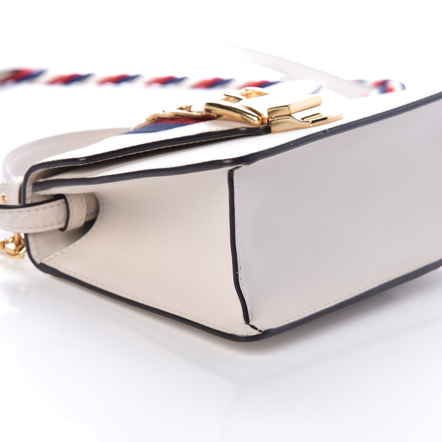Calfskin Mini Sylvie Top Handle Bag White