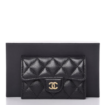 Chanel Caviar Quilted Flap Card Holder Black 9 of 9