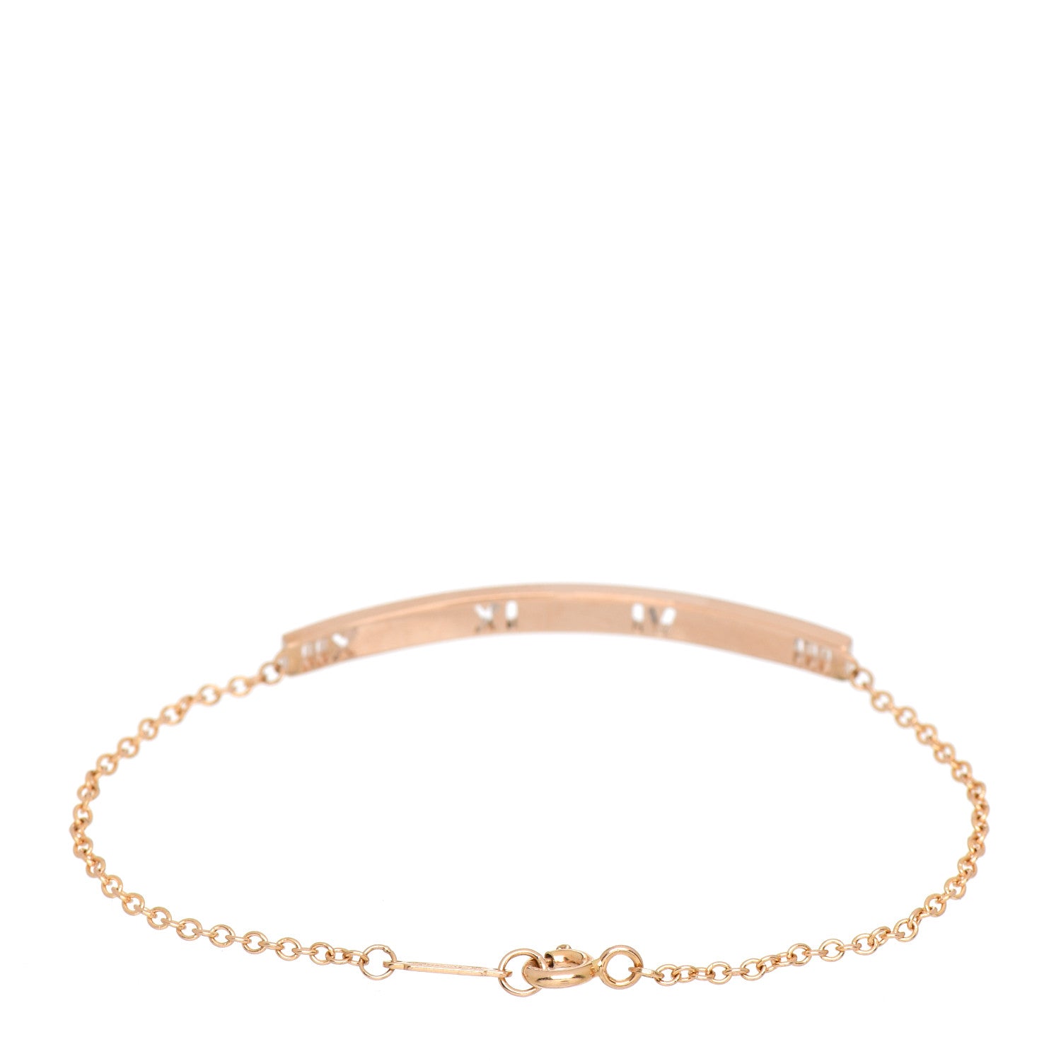 Tiffany 18K Rose Gold Diamond Atlas Bar Pierced Bracelet 3 of 4