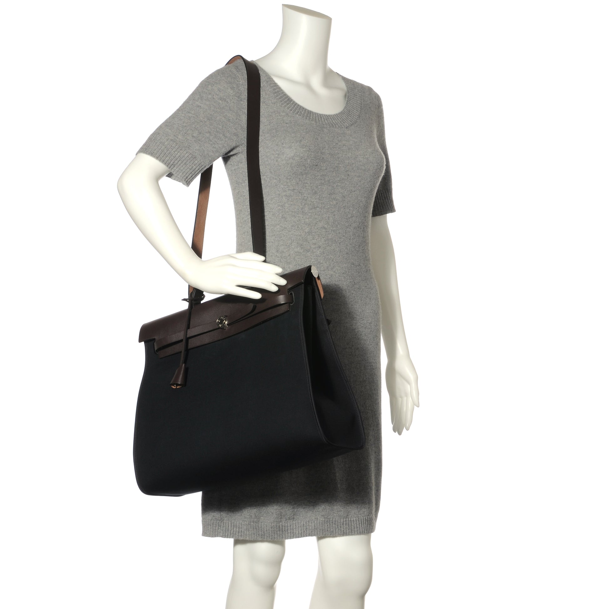 Hermes Toile Herbag Zip MM Black 2 of 11