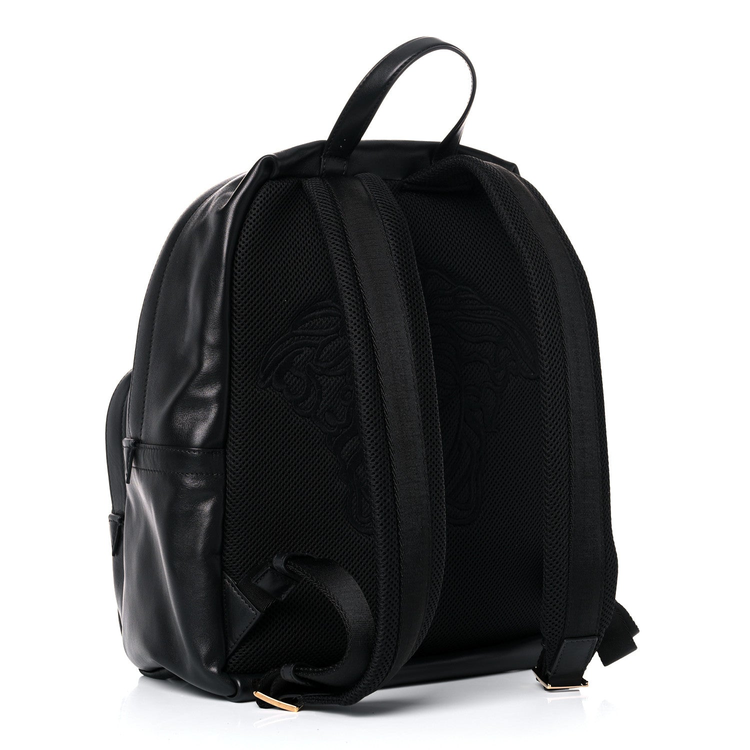 Versace Calfskin Palazzo Medusa Backpack Black 2 of 10