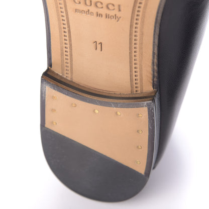 Gucci Goatskin Tiger Embroidered Mens Horsebit Loafers 11 Black 11 of 12