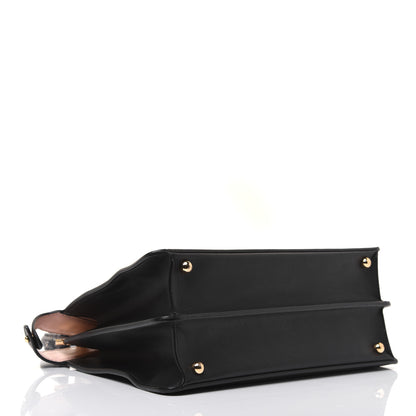 Fendi Vitello Seta Shiny Nappa Medium Peekaboo I SEE U Satchel Black Light Rose 4 of 25
