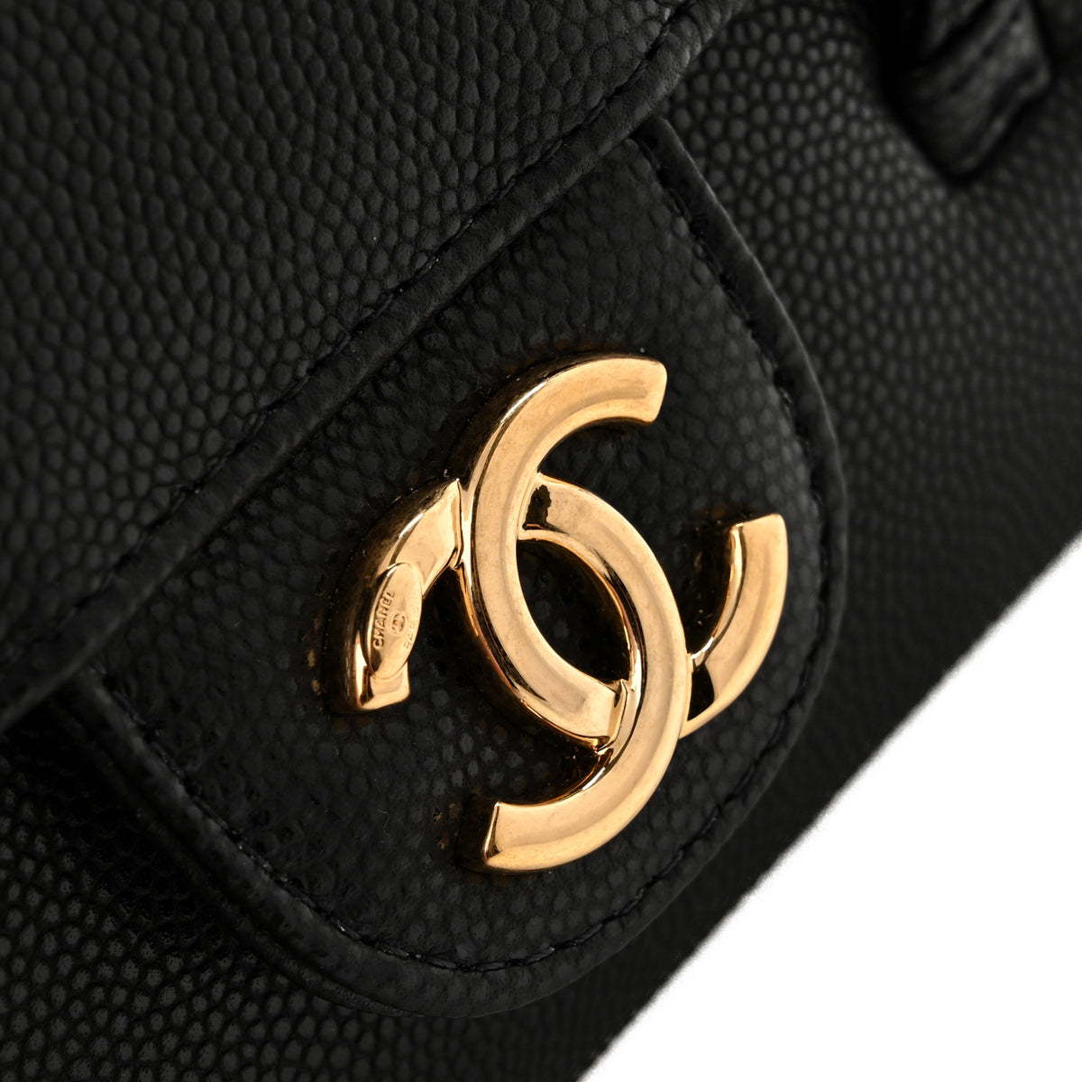 Chanel Shiny Caviar Mini Preppy Coco Shoulder Bag Black 11 of 11