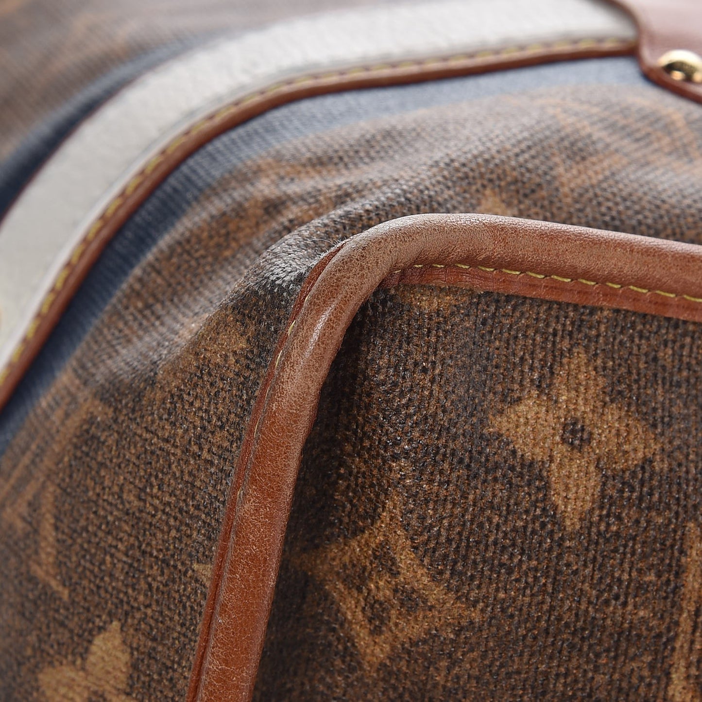 Monogram Rayures Tisse Sac GM Blue