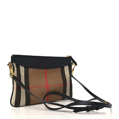 Burberry House Check Derby Peyton Crossbody Clutch Bag Black 4 of 8