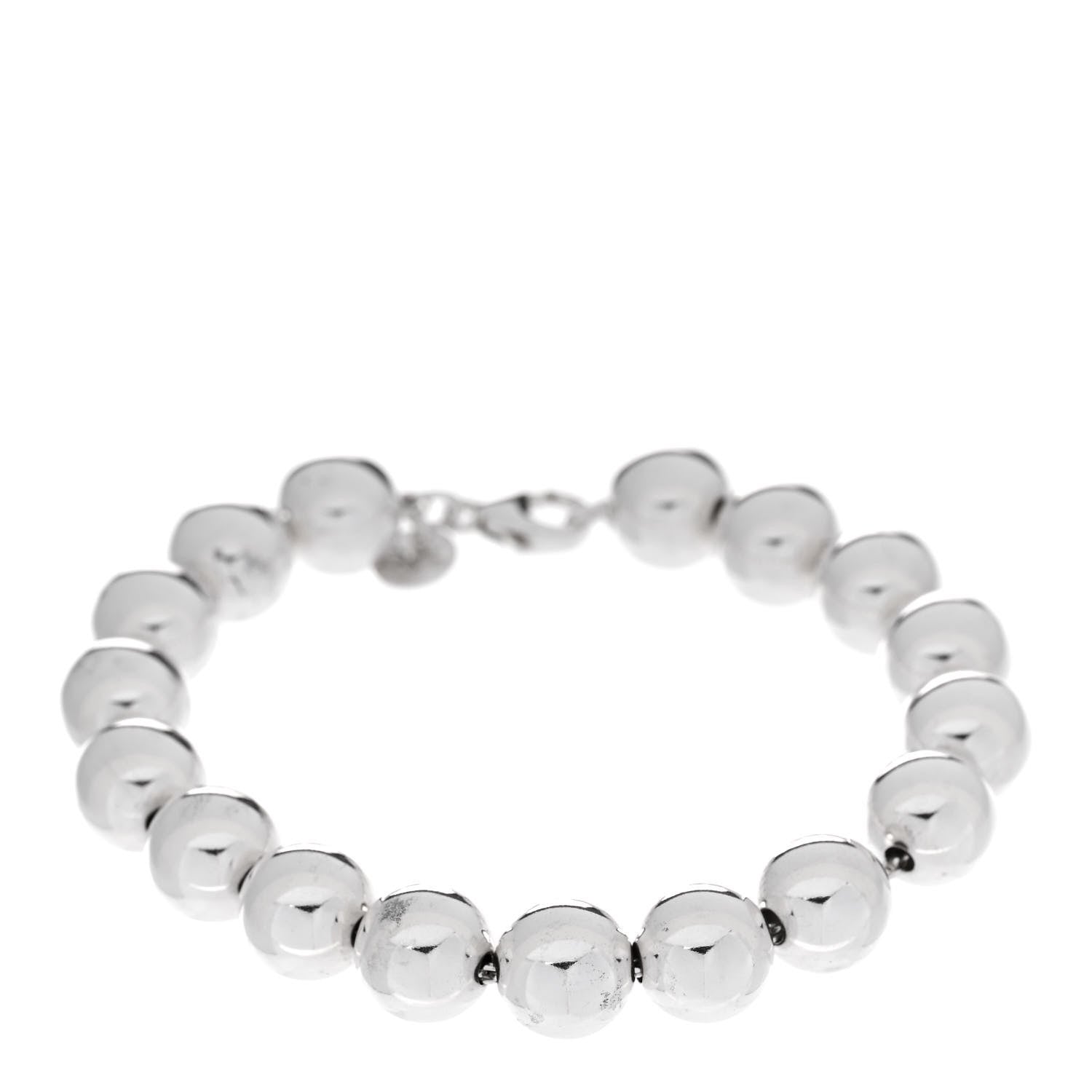 Tiffany Sterling Silver 10mm Hardwear Ball Bracelet 1 of 4