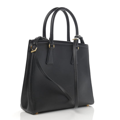 Prada Saffiano Lux Small Parabole Tote Black 3 of 12