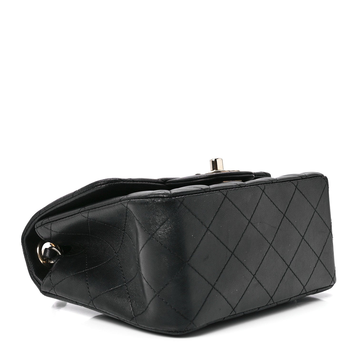 Chanel Lambskin Quilted Mini Square Flap Black 4 of 12