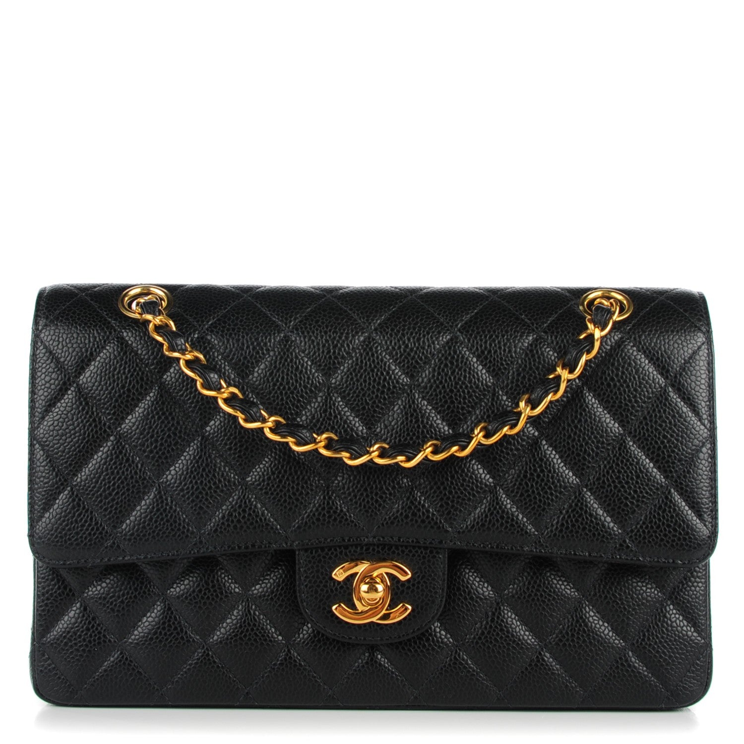 Chanel Caviar Quilted Medium Double Flap Black 1 of 9