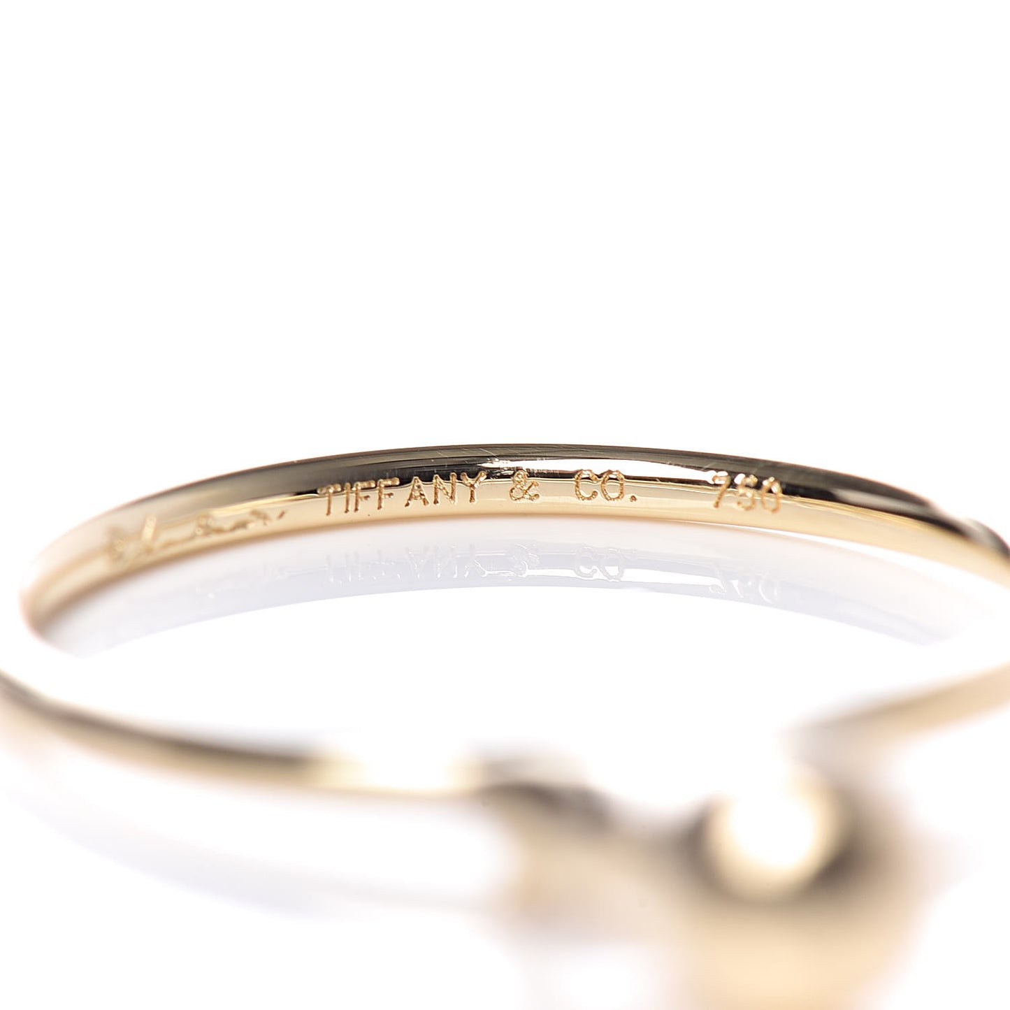 18K Yellow Gold Elsa Peretti Teardrop Charm Ring 49 5