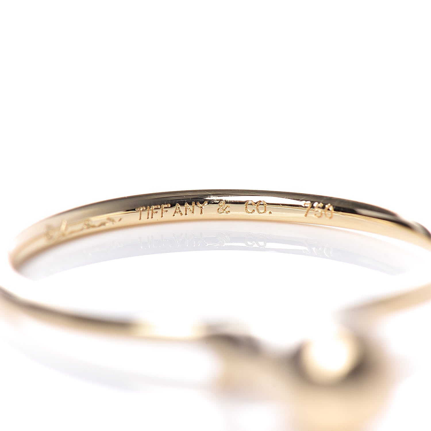Tiffany 18K Yellow Gold Elsa Peretti Teardrop Charm Ring 49 5 5 of 5
