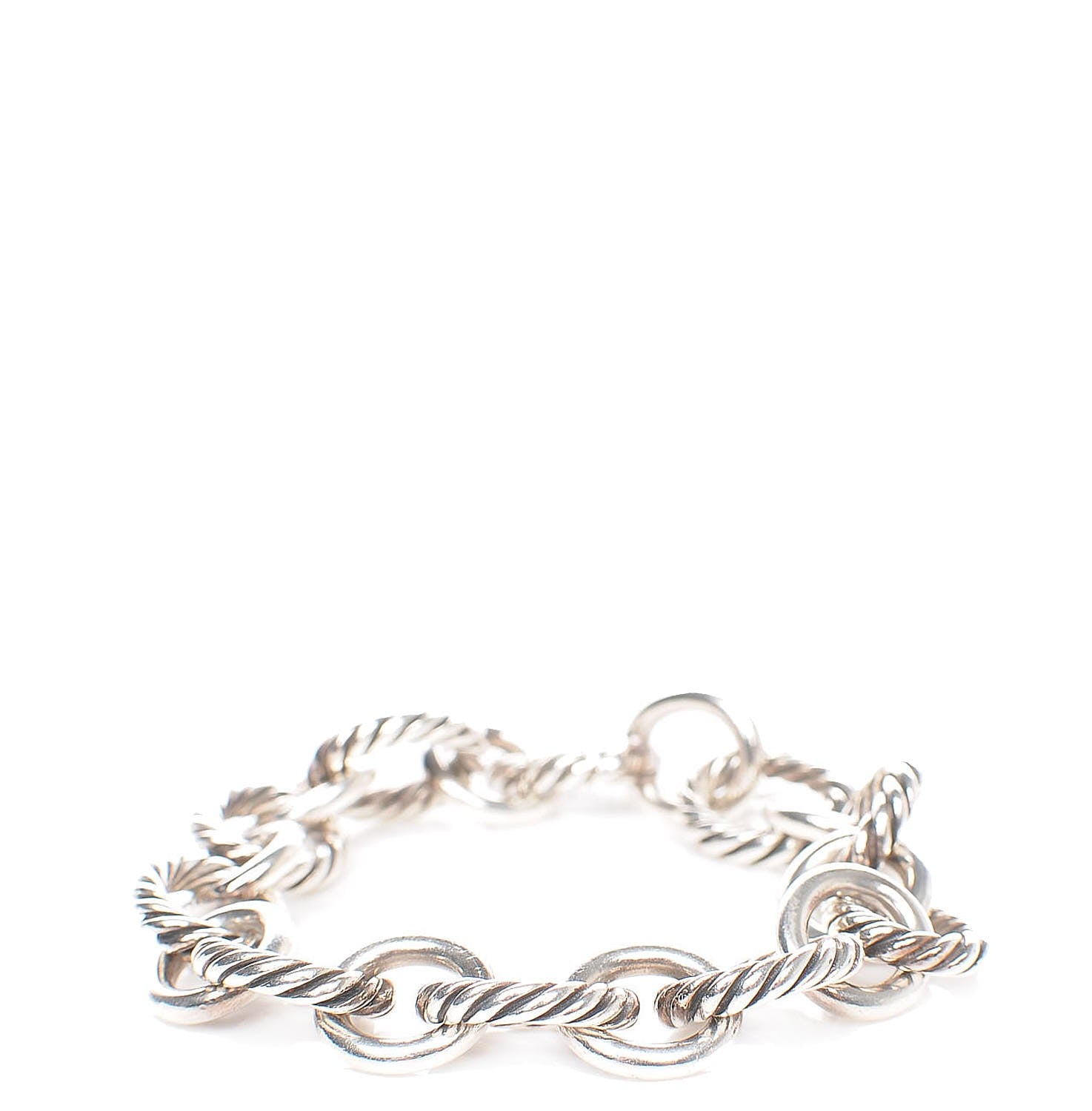David Yurman Sterling Silver 12mm Large Oval Link Bracelet 1 of 5