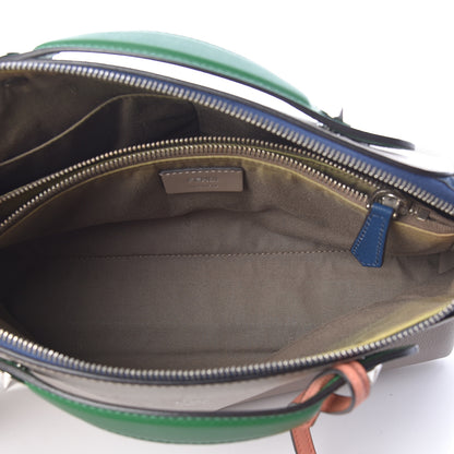 Fendi Vitello Dolce 4 Color Medium By The Way Boston Bag Grigio Polvere Emerald Multicolor 5 of 10