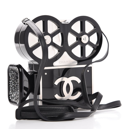 Chanel Plexiglass Crystal Buonasera Film Projector Minaudiere Clutch Black 3 of 14