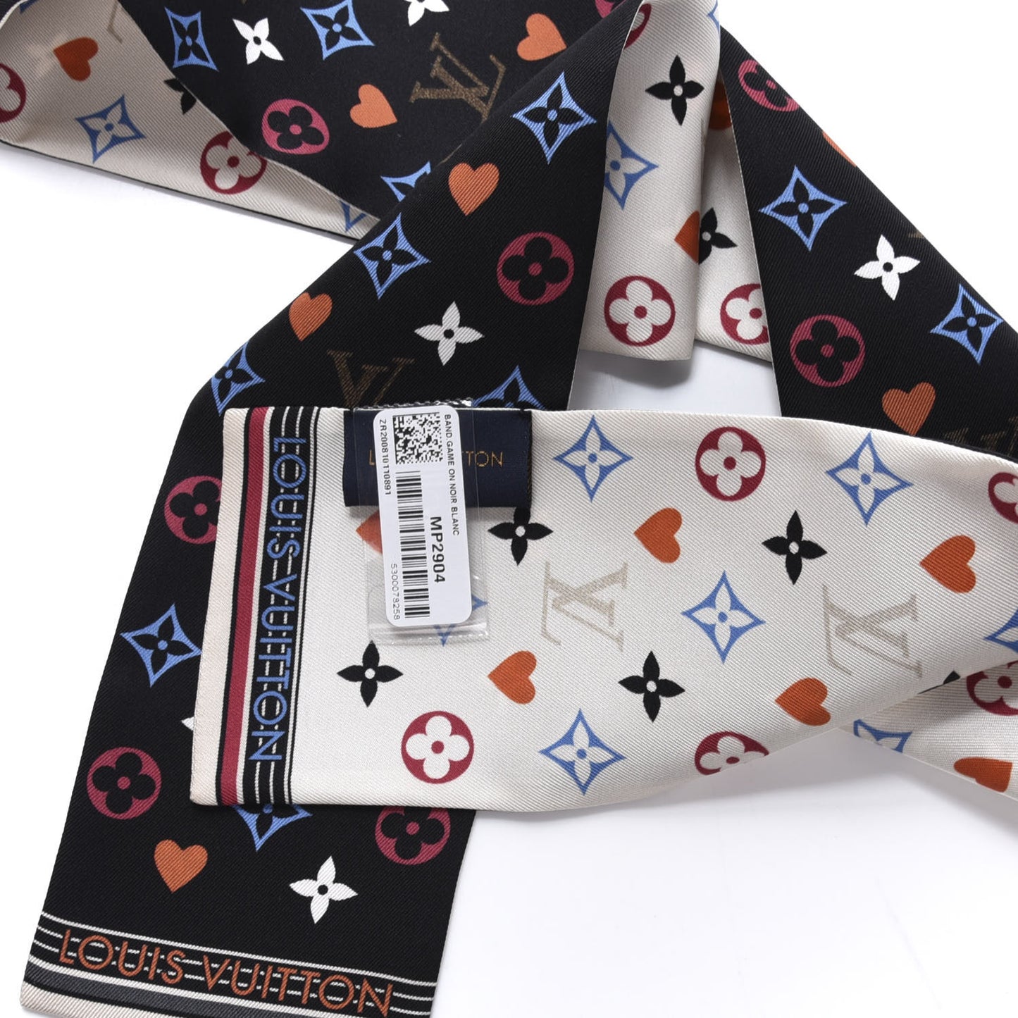 Silk Game On Bandeau Black White