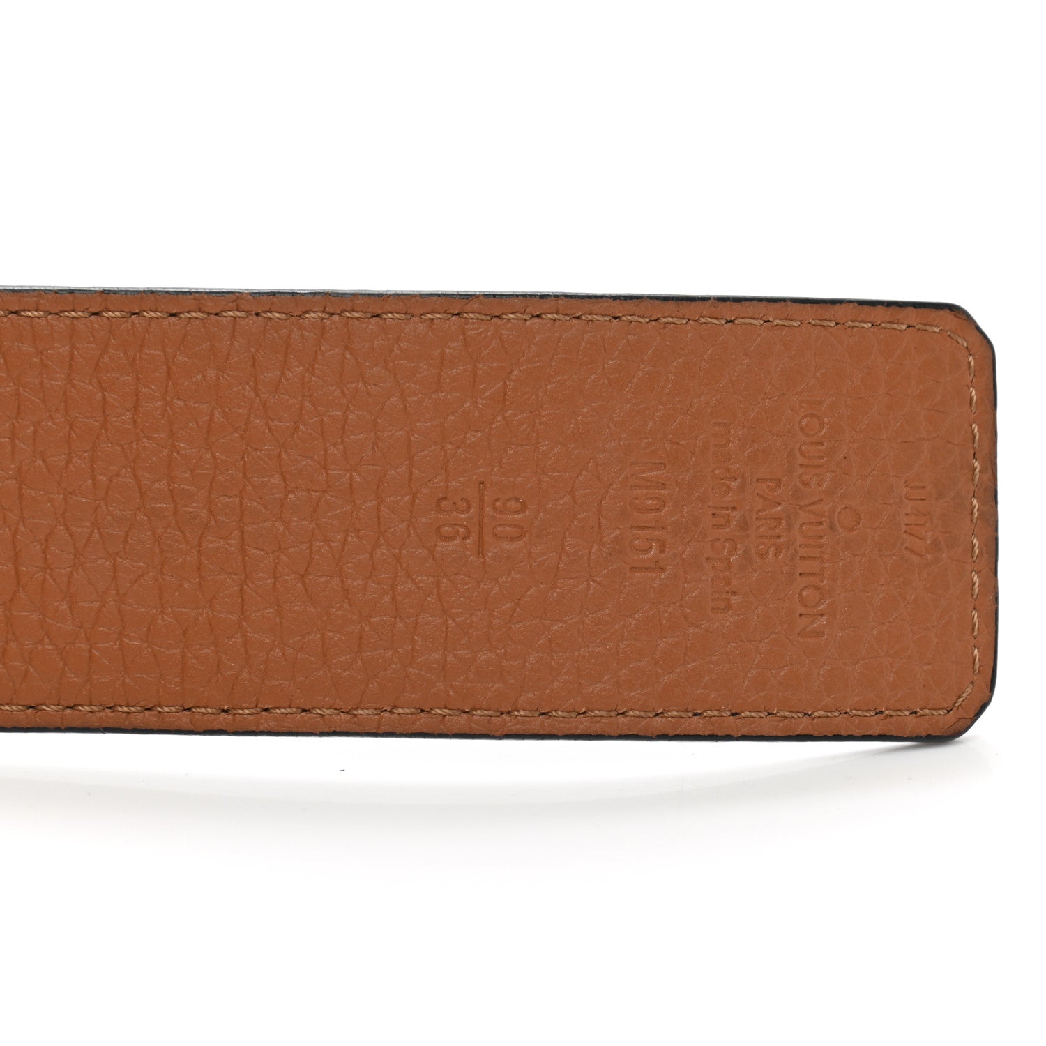Louis Vuitton Taurillon Calfskin 30mm LV Initiales Reversible Belt 90 36 Black 3 of 6