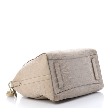 Givenchy Nubuck Crocodile Embossed Medium Antigona Beige 4 of 14