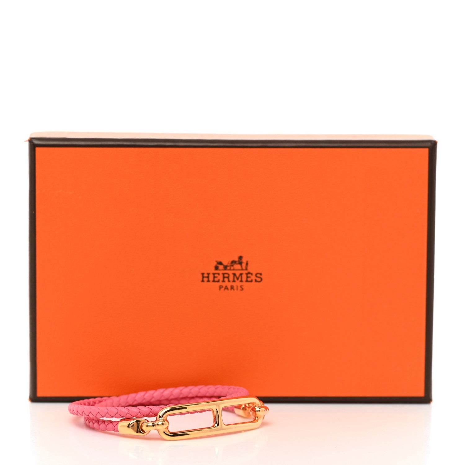Hermes Swift Roulis Double Tour Bracelet T2 Rose Sakura 5 of 5
