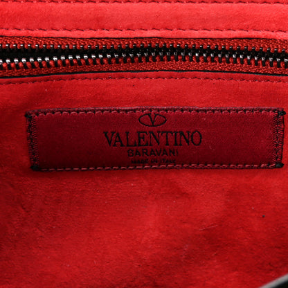Valentino Garavani Craquele Nappa Rockstud Spike Wallet on Chain Black 6 of 9