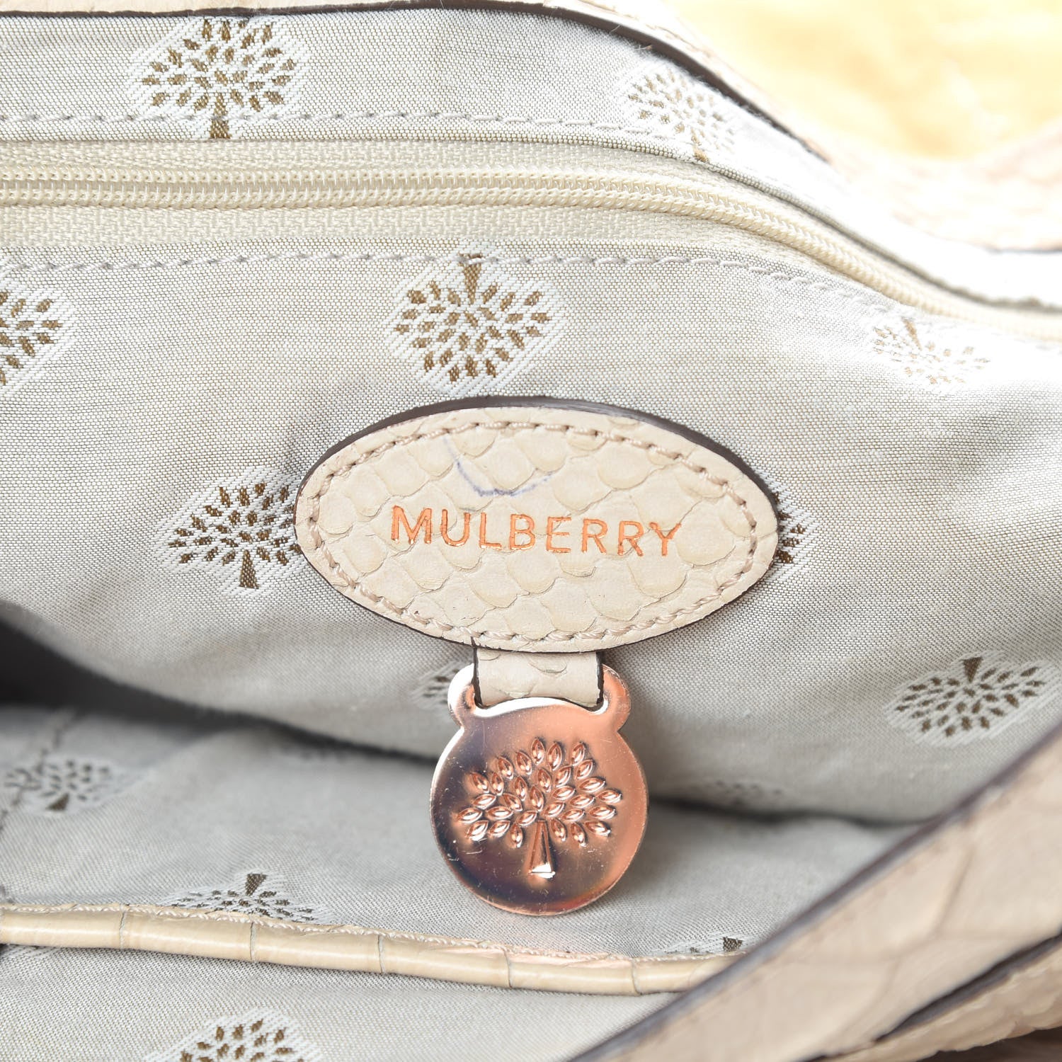 Mulberry Python Embossed Calfskin Medium Alexa White 6 of 19
