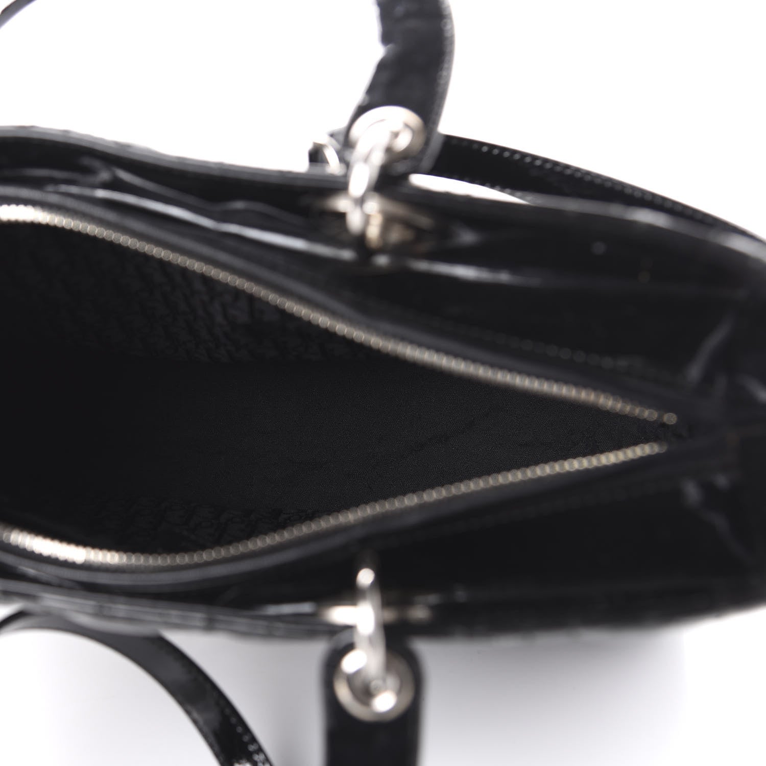 Christian Dior Patent Cannage Large Lady Dior Black 5 of 9