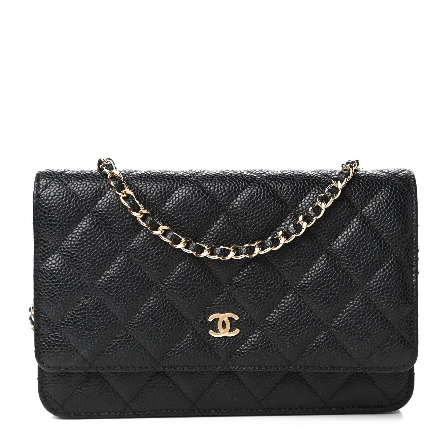Chanel Caviar Quilted Wallet On Chain WOC Black 1 of 12