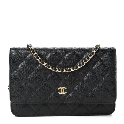 Chanel Caviar Quilted Wallet On Chain WOC Black 1 of 12