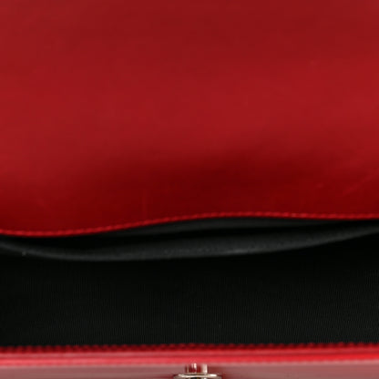 Chanel Patent Calfskin Quilted Medium Plexiglass Boy Flap Red 5 of 9
