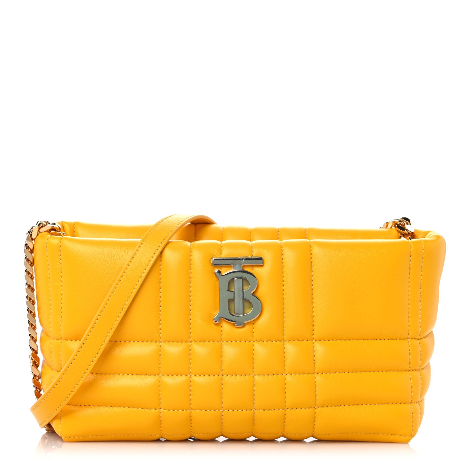 Burberry Calfskin Quilted Small Lola Zip Deep Saffron 1 of 10