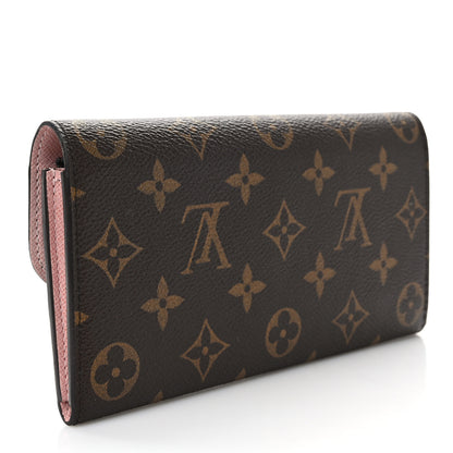 Louis Vuitton Monogram Emilie Wallet Rose Ballerine 2 of 9